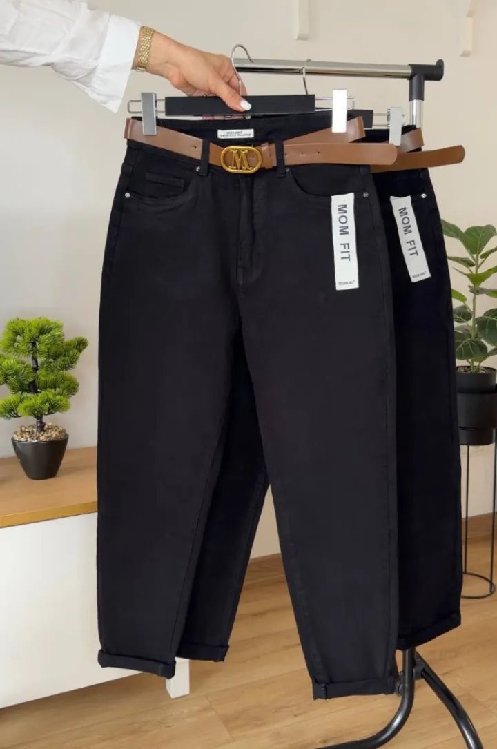 Чорні Mom Fit 692-2